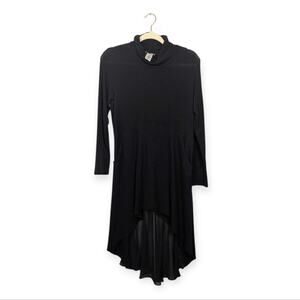 Soft Surroundings Black Turtleneck Sweater Tunic Dress Size S